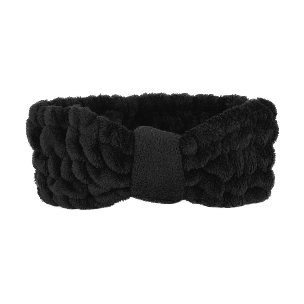 NWOT Sephora Black Fuzzy Beauty Bow Headband